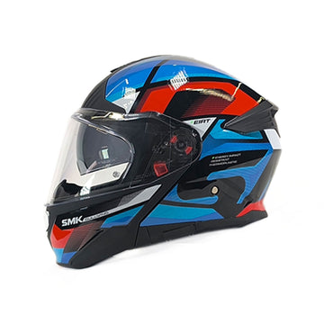 CASCO ABATIBLE SMK GULLWING AVENTURE AZUL+ROJO+BLANCO
